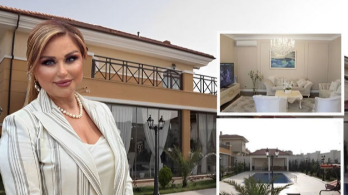Mələkxanım Eyubova dəbdəbəli villasını göstərdi  - FOTO