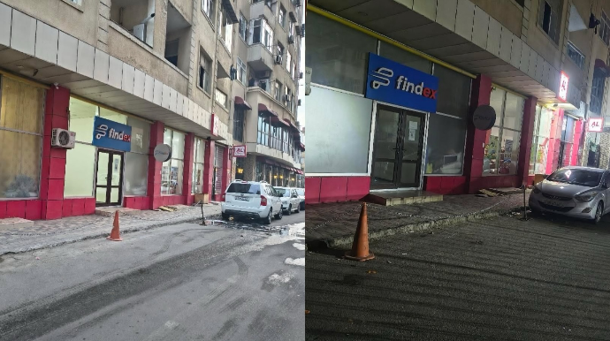 Bakıda kargo şirkəti yolu zəncirləyib – Sakinlər narazıdır   - FOTO