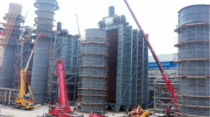 Ölkənin ən böyük elektrik stansiyasının inşası üçün İtaliyadan qurğular gətirilib - FOTO