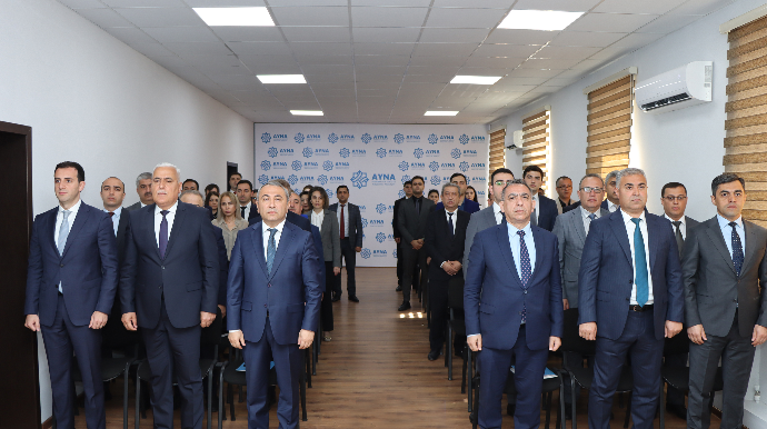 AYNA-da Ulu Öndər Heydər Əliyevin 100 illiyi ilə əlaqədar tədbir təşkil olunub  - FOTO