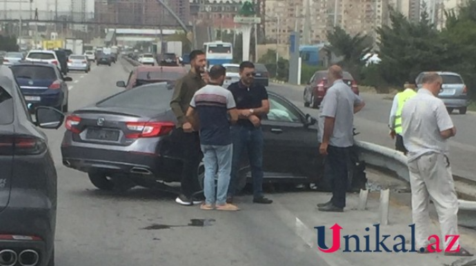 Bakı-Sumqayıt yolunda QƏZA - FOTO 