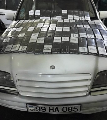 Avtomobildən qanunsuz siqaretlər aşkarlanıb - FOTO