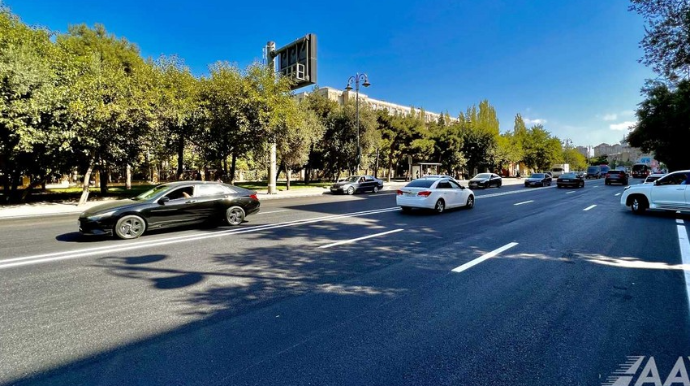 Завершен ремонт на участке проспекта Фатали хана Хойского  - ФОТО - ВИДЕО