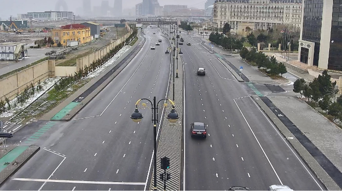 Bakı yollarında vəziyyət - FOTO  - YENİLƏNİB