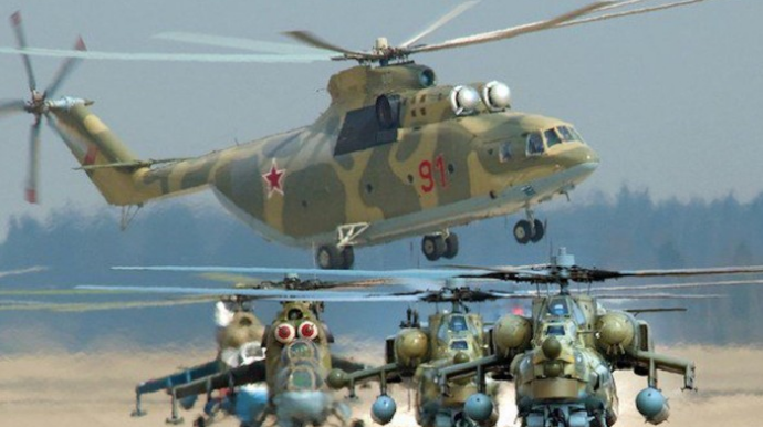 Ukraynanın 4 ədəd hərbi helikopteri məhv edildi 