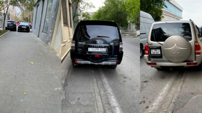 Piyadaların yolunu kəsib təhlükə yaradan sürücülər  - FOTO