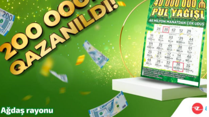 Azərbaycan ani lotereyaları tarixində ən böyük uduş: 200 000 manat qazanıldı 