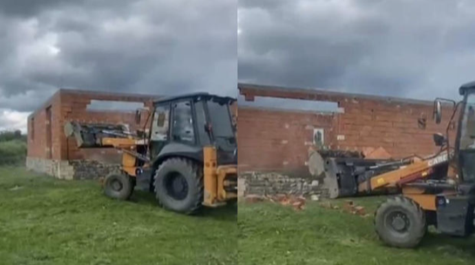 В Балакенском районе снесена незаконная постройка - ВИДЕО 