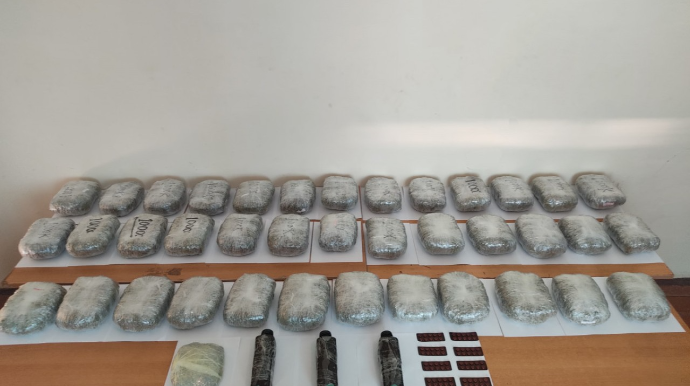 İrandan Azərbaycana 42 kq narkotik keçirilməsinin qarşısı alındı