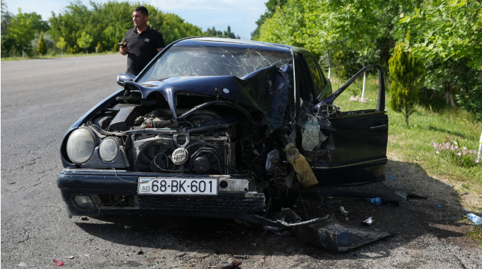 Naxçıvan-Sədərək magistral yolunda qəza olub, 3 nəfər xəsarət alıb - FOTO