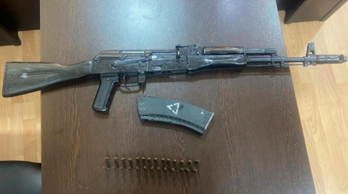 Sumqayıtda Neftçala sakininin üzərində silah-sursat aşkarlanıb 