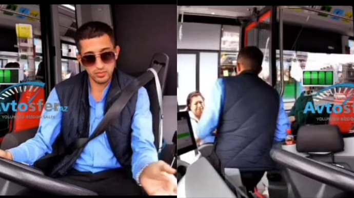 "BakuBus" sürücüsü bu görüntüdə hansı səhvə yol verir? - VİDEO 