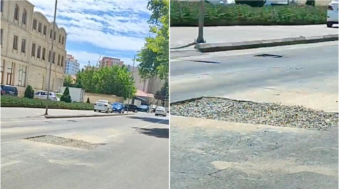 Bu ərazidə yol qazılıb, amma nə təmir, nə də bərpa edilir - Sürücülər ŞİKAYƏTÇİDİR   - VİDEO