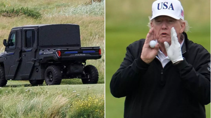 Özünə gülləkeçirməz zirehli qolf maşını aldı - FOTO