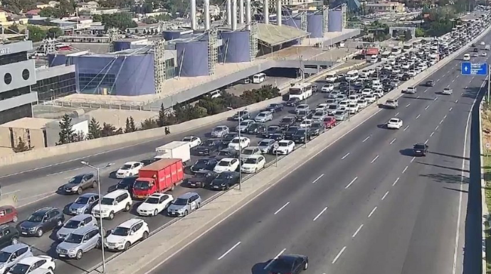 Bakının bu yollarında tıxac var - SİYAHI 