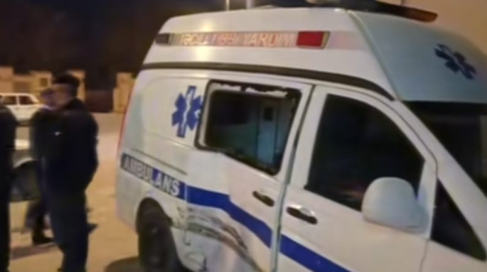 Kürdəmirdə təcili yardım maşını qəzaya düşdü - VİDEO 