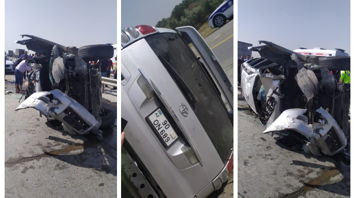 Hacıqabulda avtomobil aşıb, 3 nəfər xəsarət alıb  - FOTO