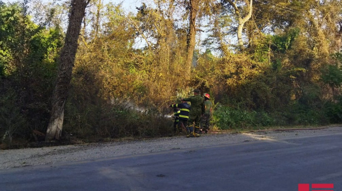 Meşə yanğını ilə əlaqədar bağlanan Xaçmaz-Xudat yolu açılıb 