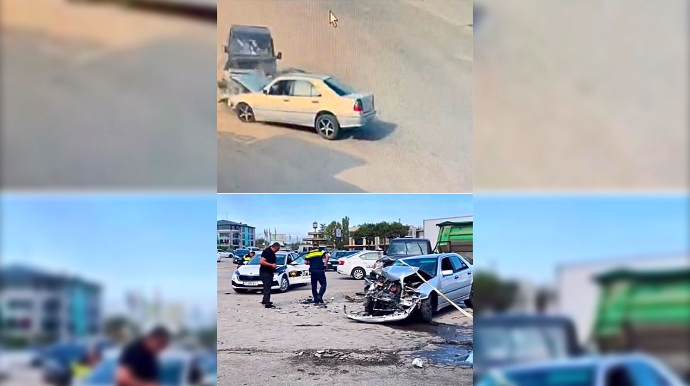 “Mercedes”lə “Toyota” toqquşdu, sürücü və sərnişin ağır yaralandı    - VİDEO