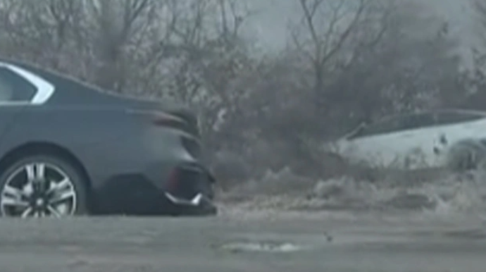 Bakı-Qazax magistralında zəncirvari qəza: Üç nəqliyyat vasitəsi toqquşdu - VİDEO