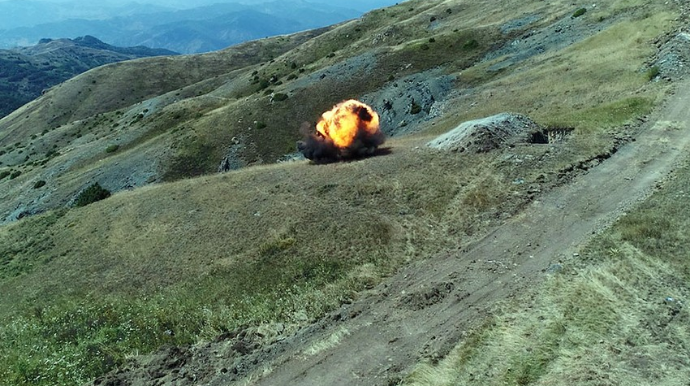 Son bir həftədə Üçdik-Qırxqız-Sarıbaba yüksəkliklərində 1318 mina aşkarlanıb - VİDEO - FOTO