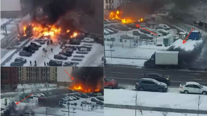 В Москве недалеко от метро загорелась цистерна с топливом - ВИДЕО