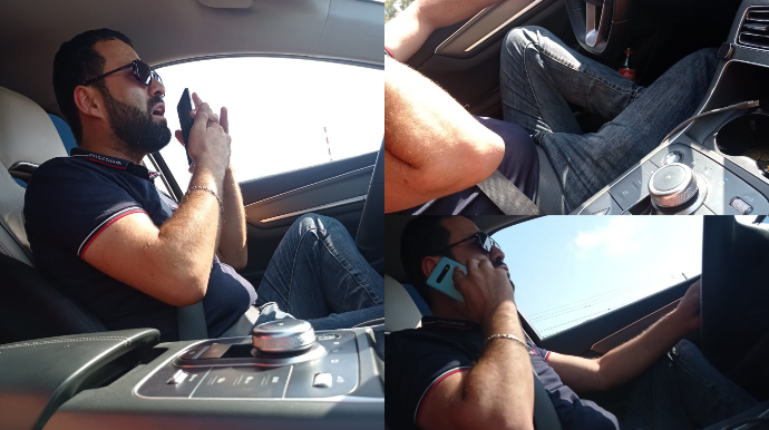 Taksi sürücüsündən biabırçı hərəkətlər; telefon qulağında, ayağı isə... - ŞİKAYƏT - VİDEO