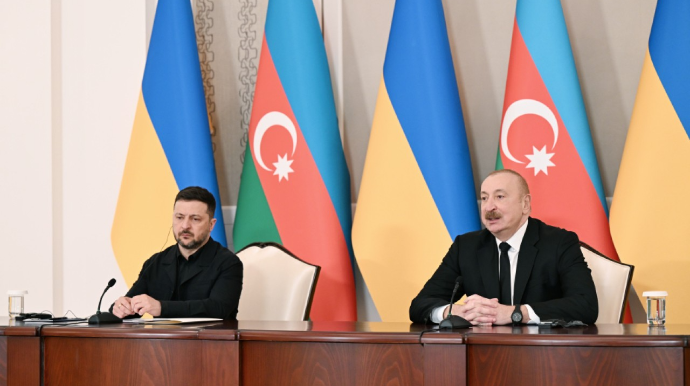 Azərbaycan və Ukrayna prezidentləri mətbuata bəyanatlarla çıxış etdilər 