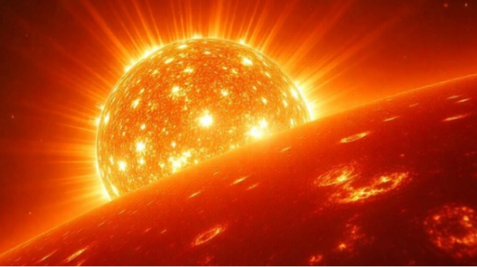 Günəşdə güclü partlayış olub 