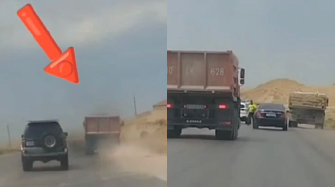 Арестован водитель КАМАЗ , создавший угрозу для участников движения - ВИДЕО