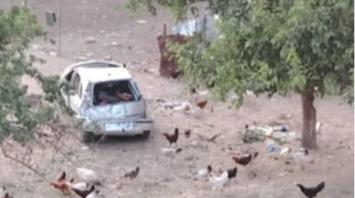 Goranboyda minik avtomobili hasara çırpılıb, xəsarət alanlar var - FOTO