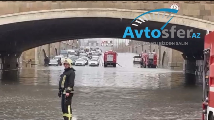 FHN: Bağırov körpüsündə suyun çəkilməsi işləri davam etdirilir – VİDEO