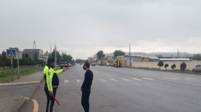 Kürdəmirdə yol polisi  piyadalara qarşı reyd keçirdi - FOTO