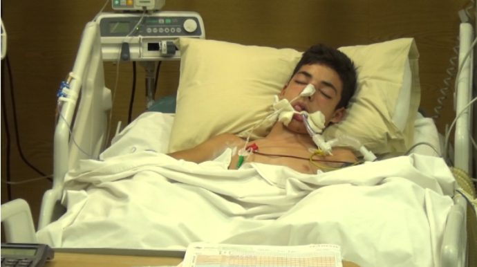 Ermənilərin Gəncəyə raket zərbəsindən ağır yaralanmış məktəbli beş gündür komadadır   - VİDEO