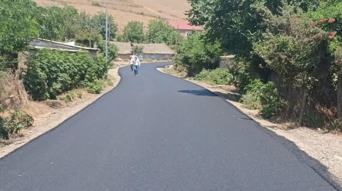 Cəlilabadın 4 kəndini birləşdirən yola asfalt örtüyü çəkilib - FOTO