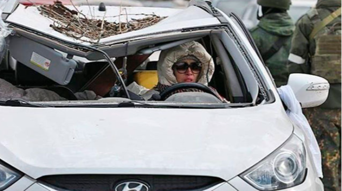 Belə avtomobillərlə şəhəri tərk ediblər... - Fotolar 