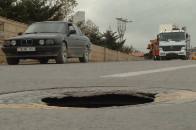 Bakı-Sumqayıt yolunda təhlükə - VİDEO