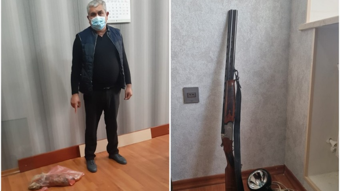 Tovuzda qanunsuz ov edən şəxs saxlanılıb  - FOTO