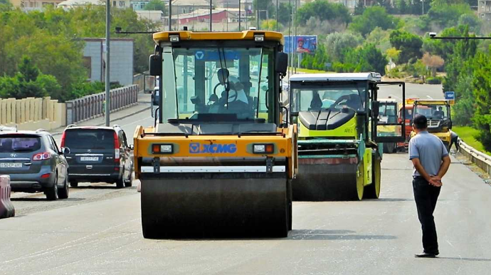 Salyan şosesində asfaltlanma işləri aparılır - FOTO - VİDEO