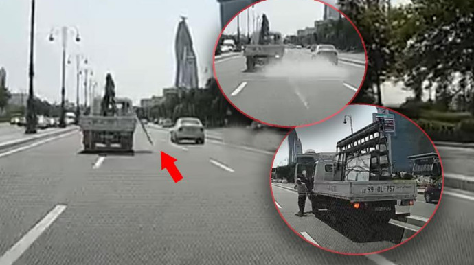 Bakıda yük maşını ölüm saçdı - VİDEO 