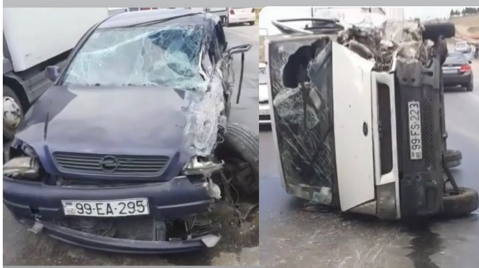 Mehdiabadda "Opel"lə "Ford" toqquşdu - VİDEO