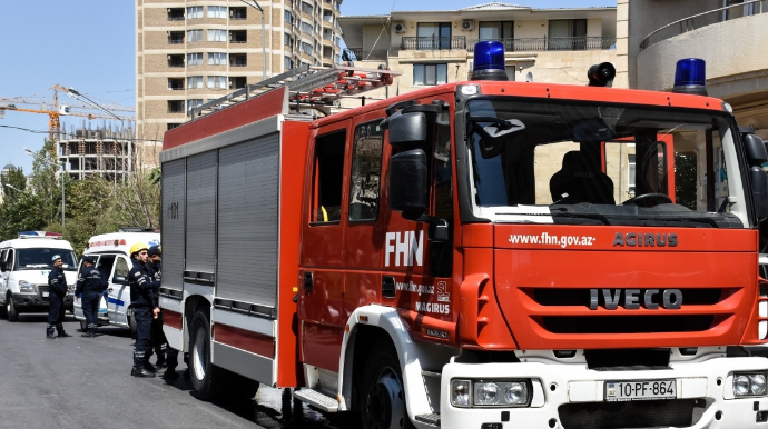 Binəqədidə obyektdə yanğın oldu