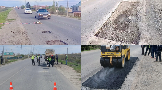 Salyan–Şirvan yolundakı təhlükə aradan qaldırıldı - AAYDA-dan AÇIQLAMA - FOTO + VİDEO