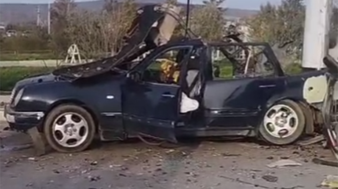 Yol polisi qaz balonu partlayan maşınla bağlı məlumat yaydı - Təhlükəlidir - VİDEO 