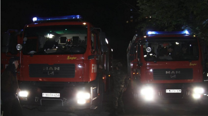 В Кюрдамире произошел пожар в жилом доме