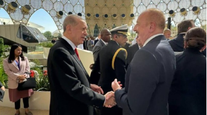 İlham Əliyev Dubayda Ərdoğanla görüşdü - FOTOLAR 