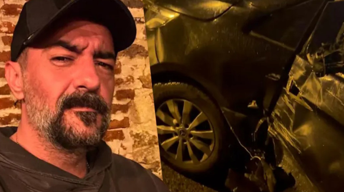Türkiyəli aktyor qəzaya düşdü - FOTO