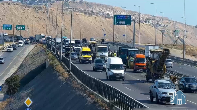 Bakı dairəvi yolunda sıxlıq yaranıb   - VİDEO
