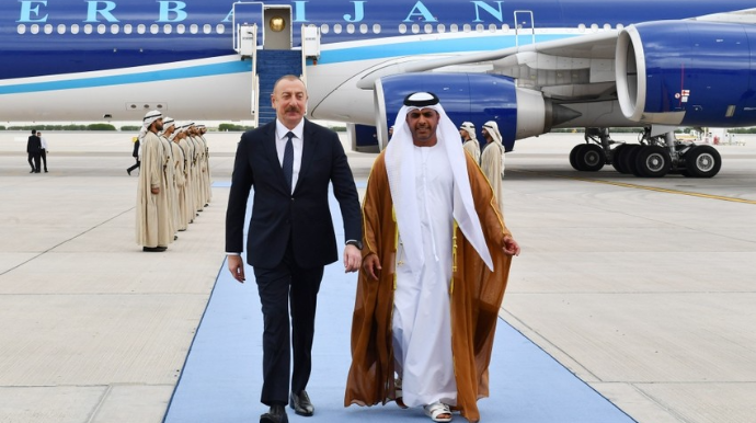 Prezident İlham Əliyev Birləşmiş Ərəb Əmirliklərinə səfər etdi