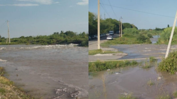 Bərdədə Yuxarı Qarabağ kanalında yarılma olub, iki kəndin ərazisini su basıb
